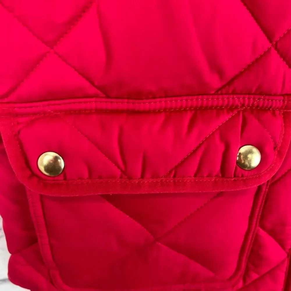 J.Crew Women's Quilted Puffer Vest‎ Medium Pink Casual Sleeveless